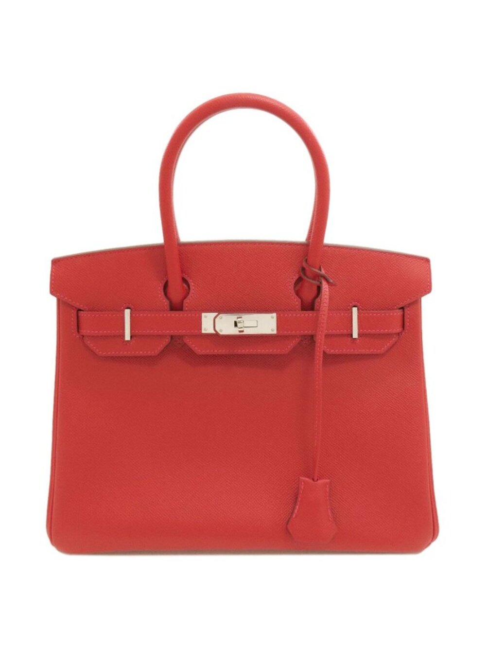 Hermes Birkin 30 Silver Handbag Epsom
